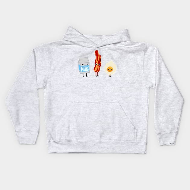 The cute breakfast club Kids Hoodie by Doodle Workshop